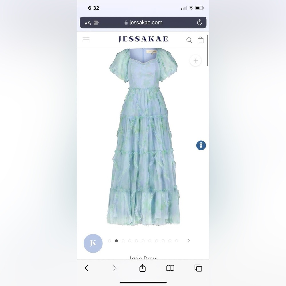 JessaKae Jade Dress in Blue Green 3X